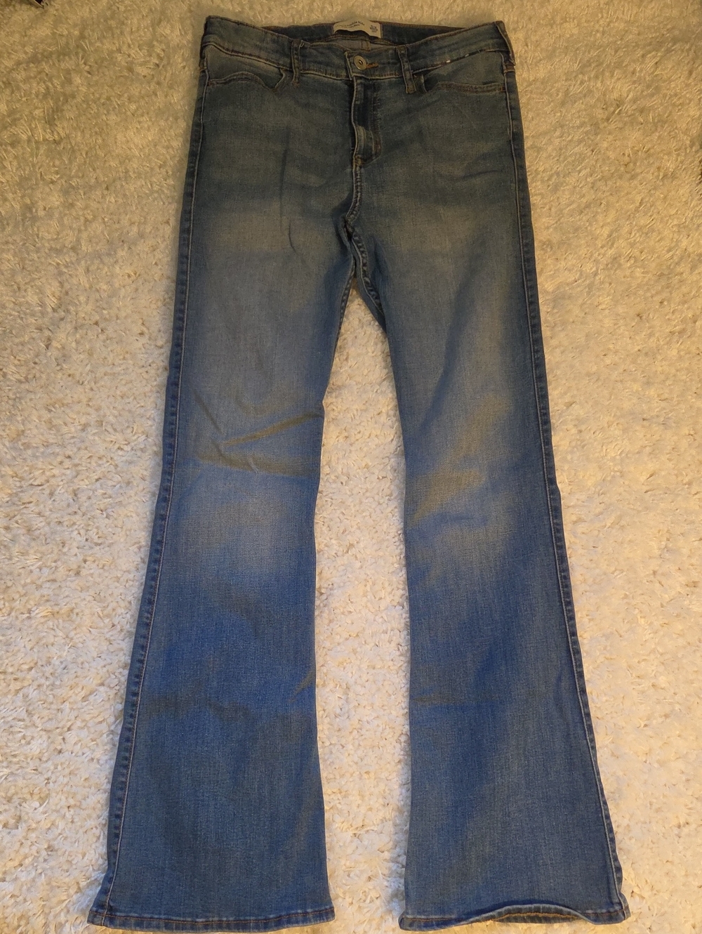 Abercrombie Kids High Rise Flare Jeans Blue - Size 15/16